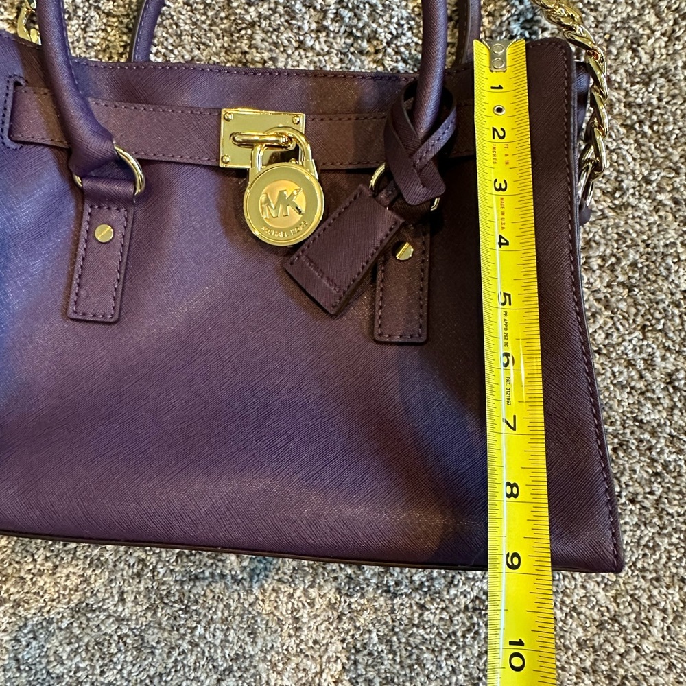 NWOT michael kors purple purse with handles and shoulder strap - Picture 7 of 13